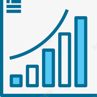 柱状图商务248蓝色图标图标