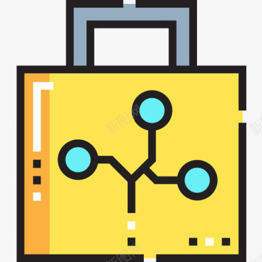 贷款安全n挂锁保护和安全6线性颜色图标图标