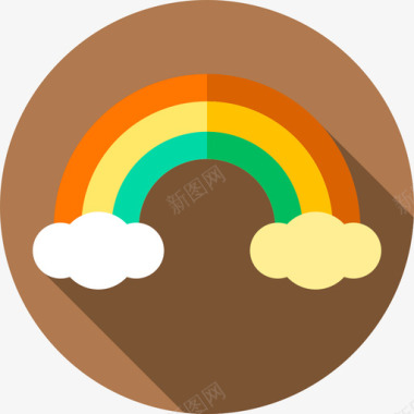 彩虹爱尔兰彩虹5号平坦图标图标