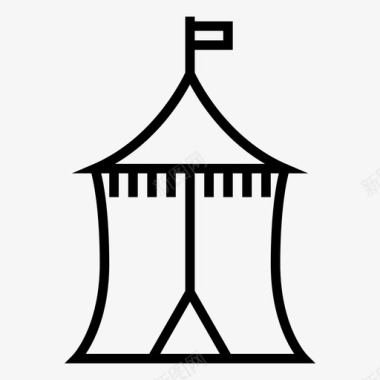 庆典帐篷马戏团嘉年华庆典图标图标