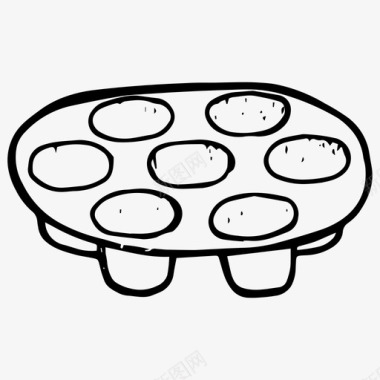 纸杯蛋糕模具蛋糕模具面包房图标图标
