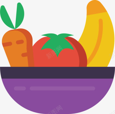水果饮食和营养3平坦图标图标