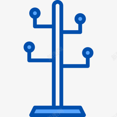 衣架矢量图衣架家装29蓝色图标图标