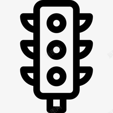 公共标识安全交通灯公共交通12直线图标图标