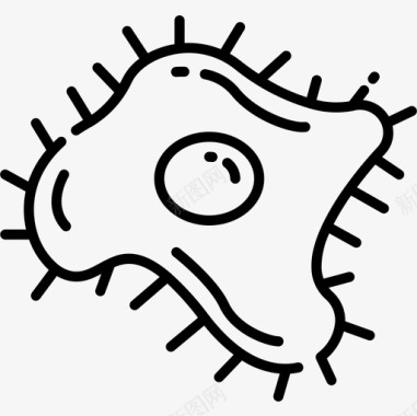 球菌细菌线状图标图标