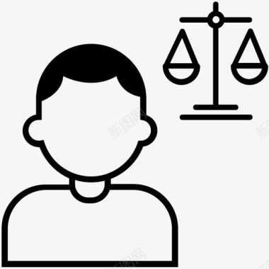 法律平衡量表法院图标图标