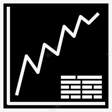 数字8设计折线图图表8实线图图标图标