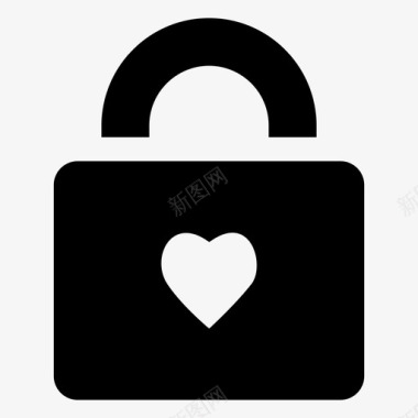 爱情锁密码保护图标图标
