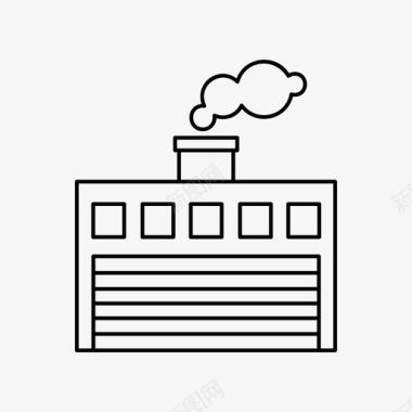 办公室助理工厂公寓建筑和城市图标图标