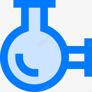 蓝色花瓣烧瓶科学68蓝色图标图标