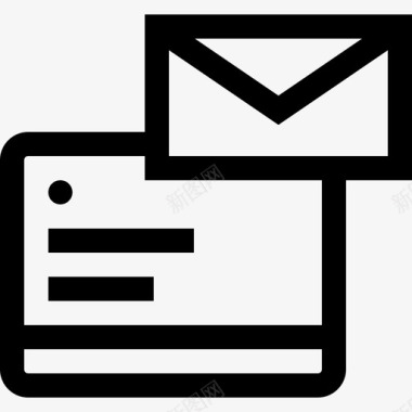 笔记本电脑电子邮件27线性图标图标