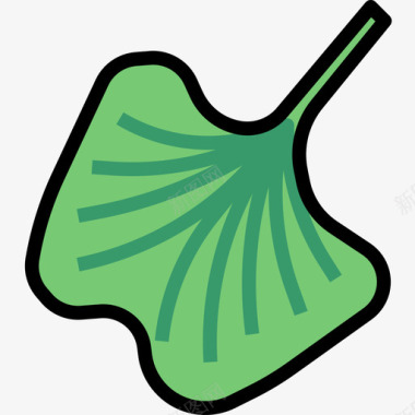 莴苣草本植物2线形颜色图标图标