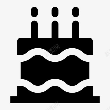 生日蛋糕面包师饼干图标图标