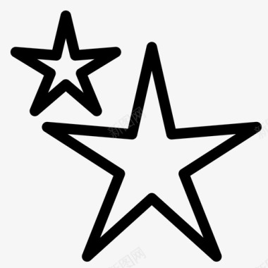 抽象形状明星图标图标