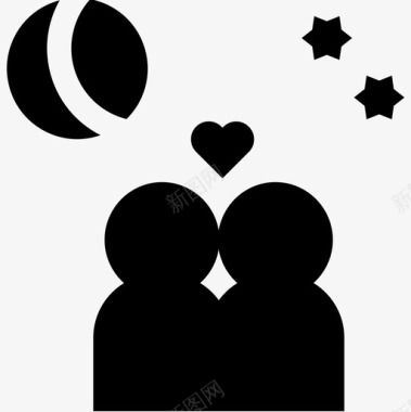 晚上日期日期晚上7已填充图标图标