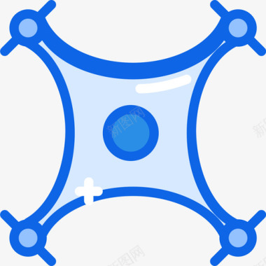 无人机tech15蓝色图标图标
