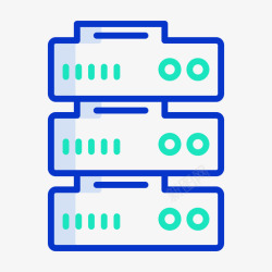 大数据网站大数据网站服务器和主机5轮廓颜色图标高清图片