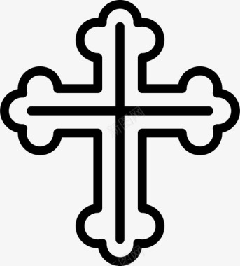 十字架标志十字架灵性直系图标图标