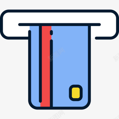 公共图标信用卡公共2线性彩色图标图标