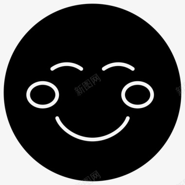 脸红表情符号情感图标图标