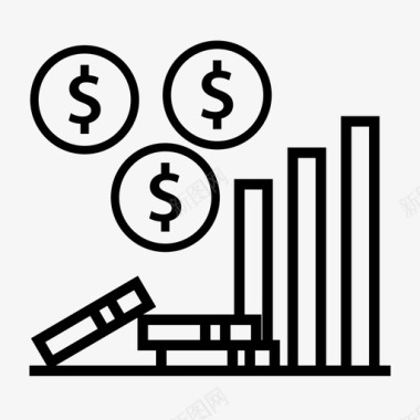 营销业务模板收入业务财务图标图标