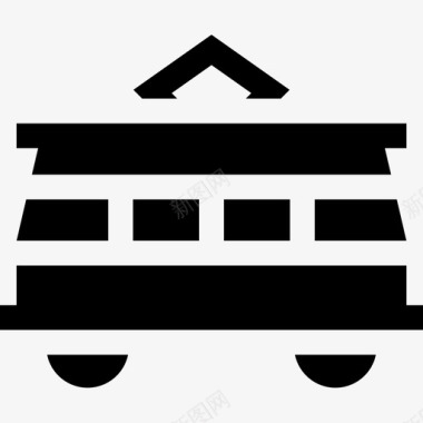 公共标识红有轨电车公共交通18满载图标图标