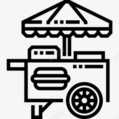 27号游乐场直线式展台图标图标
