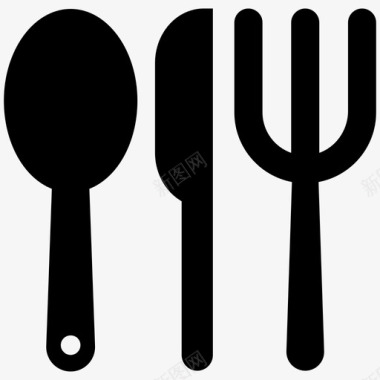 一次性餐具餐具勺子图标图标