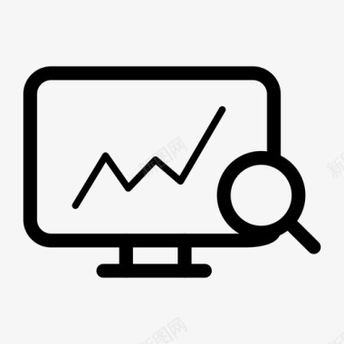 办公室工作栏监视器放大镜办公室图标图标