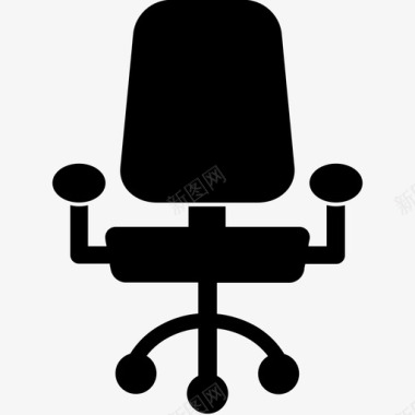 办公椅工作办公生活实心图标图标
