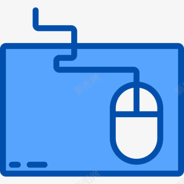 科技感网页鼠标网页图形4蓝色图标图标