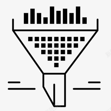 过滤饮水机过滤器数据漏斗图标图标