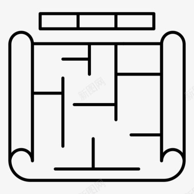 地段房地产建筑蓝图地产图标图标