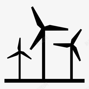 风车绿色能源可再生能源图标图标