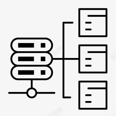 社交场合网络服务器共享图标图标