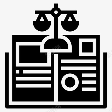 法律书籍公平法官图标图标