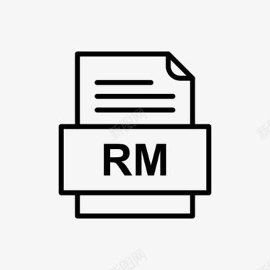 rm格式rm文件文档图标文件类型格式图标