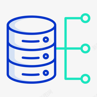 服务定制数据库网站服务器和主机5轮廓颜色图标图标