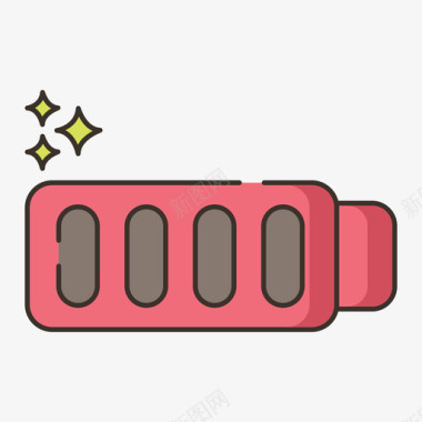 皇家电池皇家战斗线性颜色图标图标
