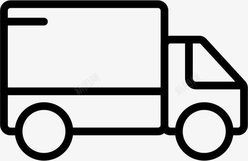 送货车运输电子商务和网上购物图标图标