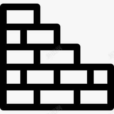 砖墙与幕布图片砖墙建筑17线性图标图标