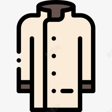 厨师套装美食19线性颜色图标图标