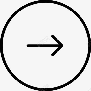 带圆的右箭头外部链接直线图标图标