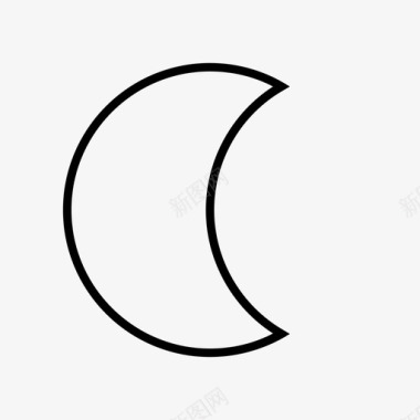 几何圆拱月亮圆几何图标图标