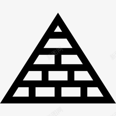 金字塔沙漠18线形图标图标