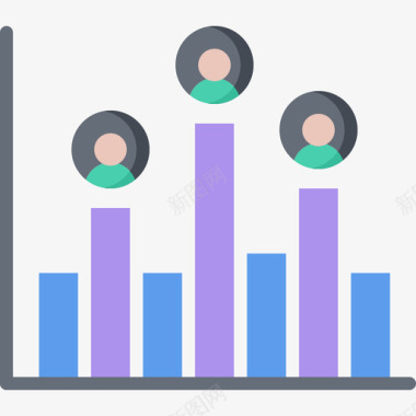 营销市场条形图营销107扁平图标图标