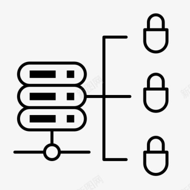 投石器安全安全服务器安全网络服务器图标图标