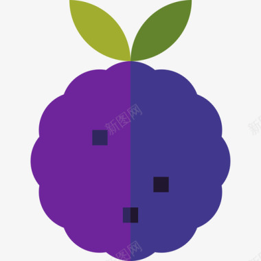 黑莓水果和蔬菜28平坦图标图标