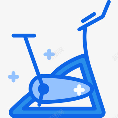 固定自行车健身71蓝色图标图标
