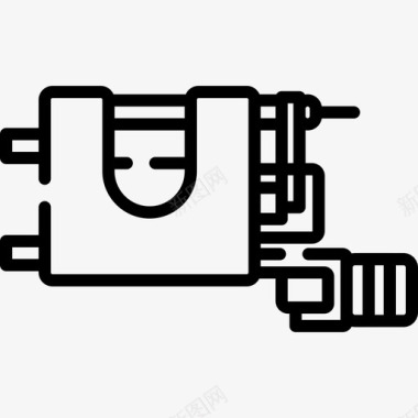 工作室展架扶轮社纹身工作室14线性图标图标